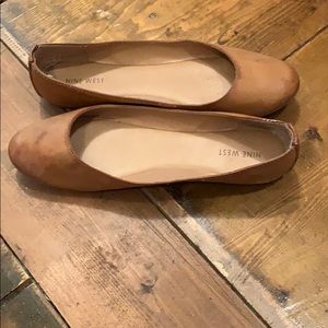 Nine West brown flats size 9
